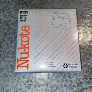 NU-KOTE B199 Typewriter Ribbons For BROTHER AX-10 EM-30 New old stock